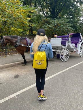 Yellow Drawstring Backpack