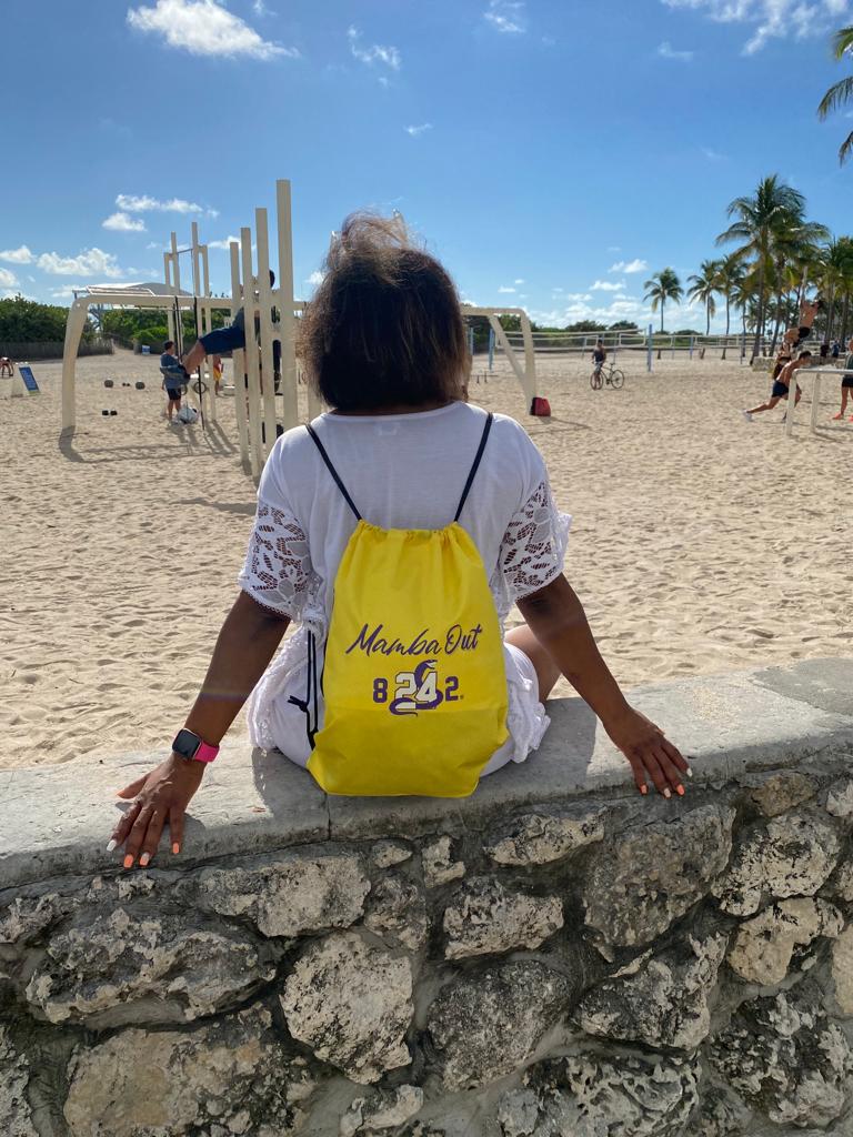 Yellow Drawstring Backpack