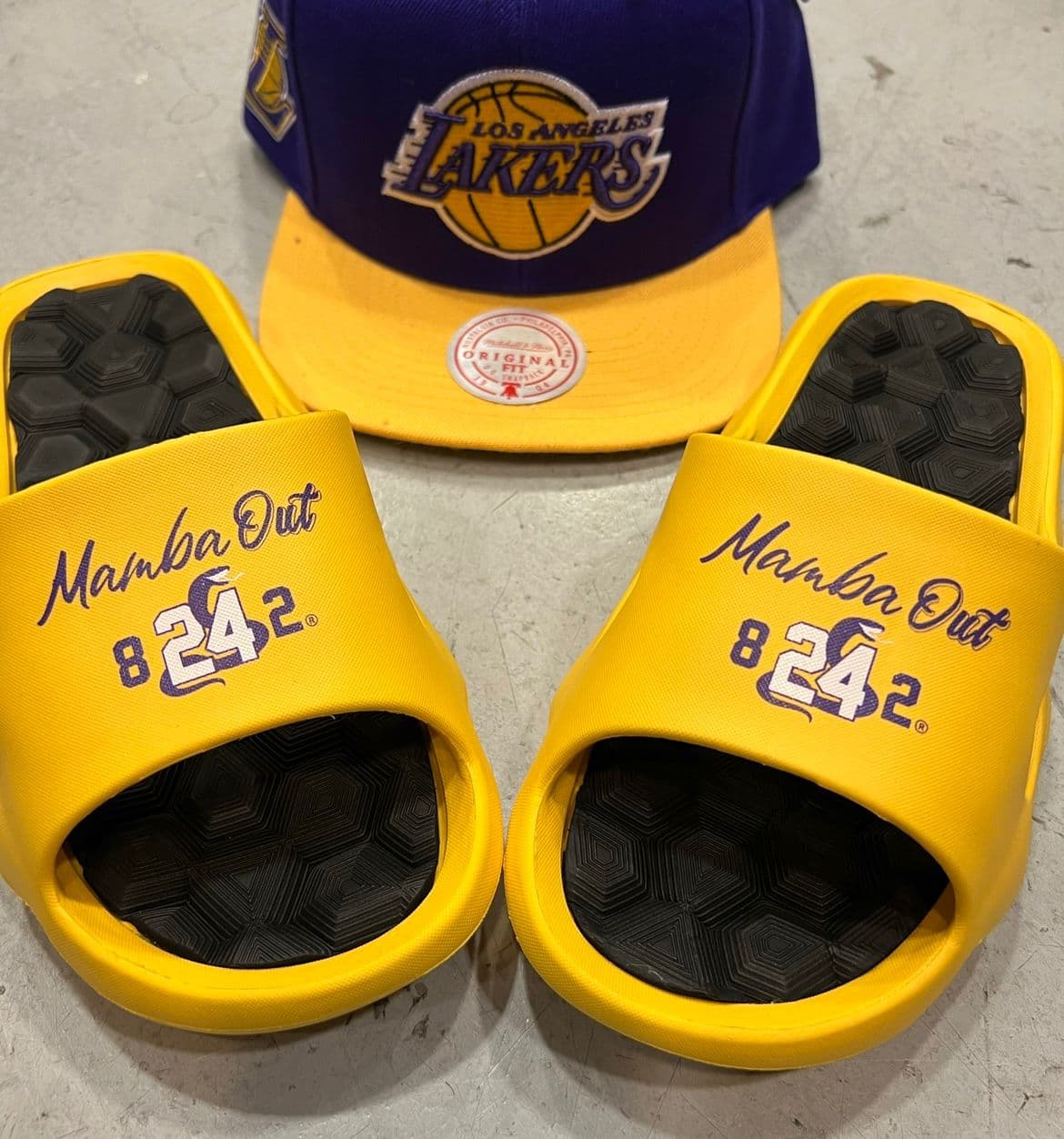 Ultra-Comfort Cushioned Slides - Yellow/Purple